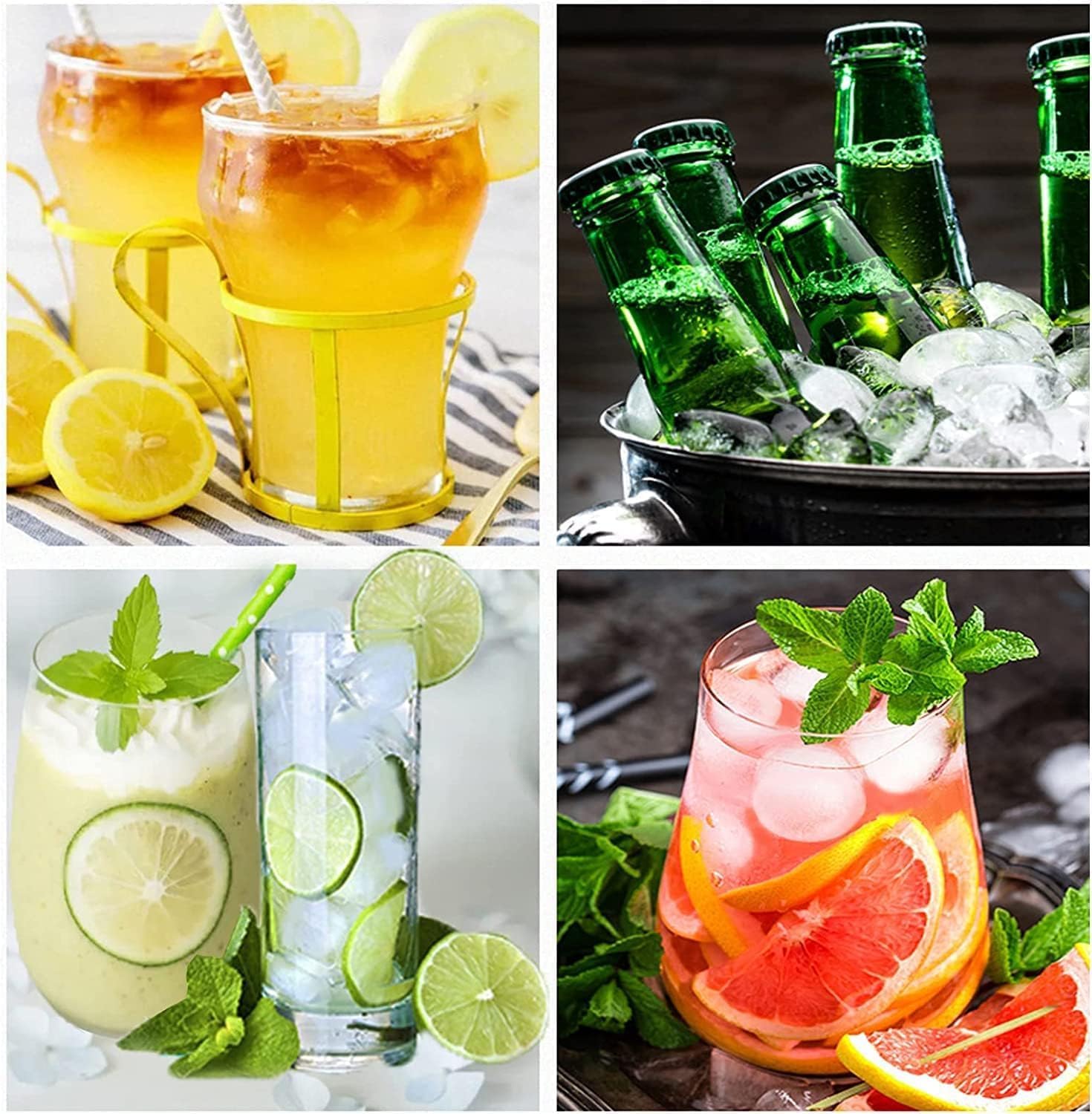 Plastic Reusable Flexible Round Ice Cube Trays Pack of 1