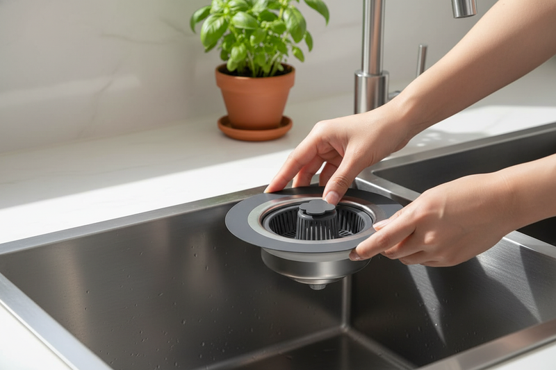 Upgraded 3 in 1 Kitchen Sink Strainer & Stopper